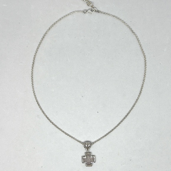 Napier Silverplated Cross Pendant Necklace - Picture 3 of 8